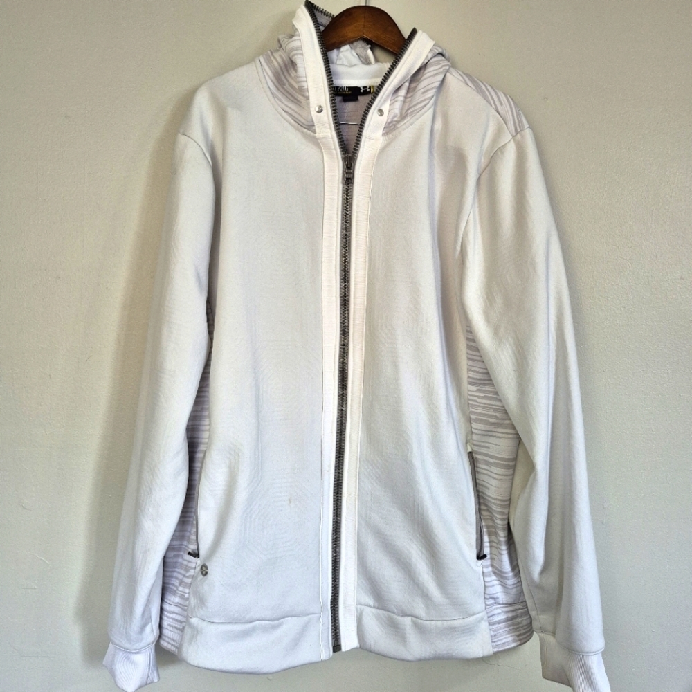 Under Armour Zip Up Jacket Sweater Hooded Pockets 2XL